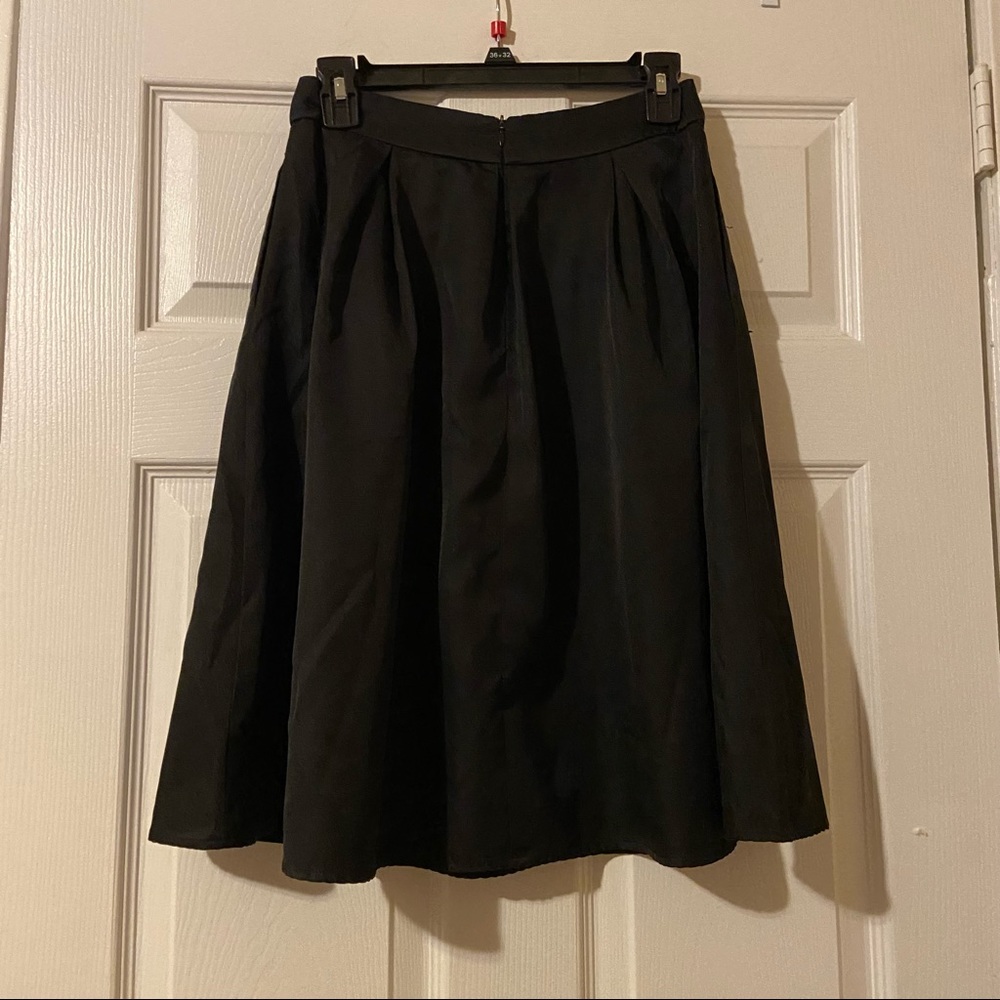 Size 2, Black Pleated A-Line Skirt, Brand: Yige